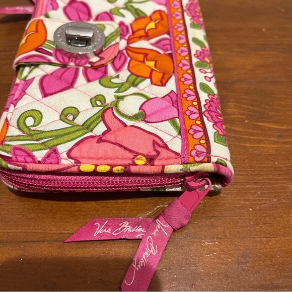 Vera Bradley Tab Wallet Large in Pink and Orange Floral Print - Picture 5 of 12